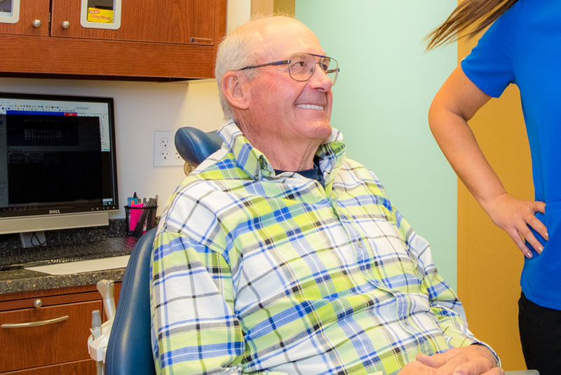 tooth extraction patient smiling